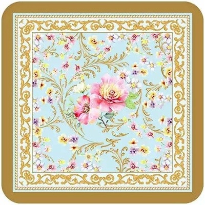 Easy Life Korkové podložky pod skleničky Majestic Flowers 10,5x10,5 cm 6 ks