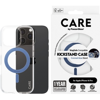 Image 1 of Panzer Гръб CARE by PanzerGlass за iPhone 16 Pro, Feature Blue Kicks and MagSafe