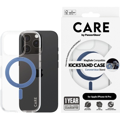Panzer Гръб CARE by PanzerGlass за iPhone 16 Pro, Feature Blue Kicks and MagSafe