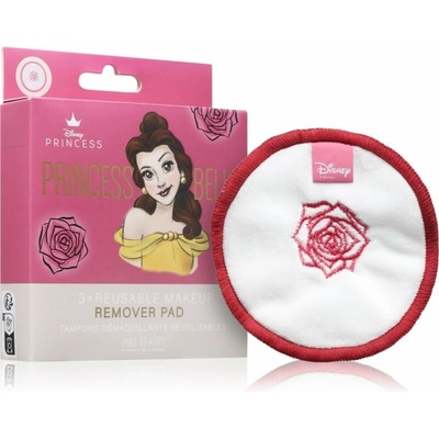 Mad Beauty Disney Princess Belle prateľné odličovacie tampóny 3 ks