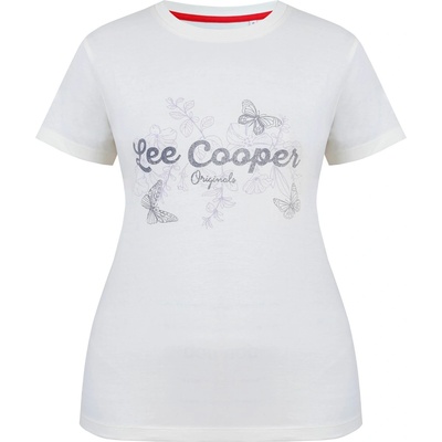 Lee Cooper Дамска тениска Lee Cooper LeeCooper Classic T Shirt Ladies - Cream