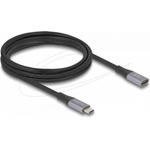 Delock Удължителен кабел USB-C, 40 Gbps, PD 240W, 2 м, сив (81202) - privantex