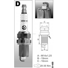 BRISK zapaľovacia sviečka DR15YS Silver (1334) BRISK 1334