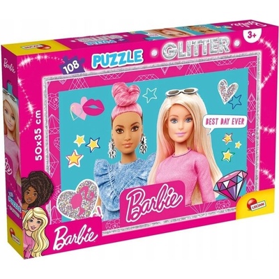 Lisciani Barbie se třpytkami Nejlepší den 108 dílků