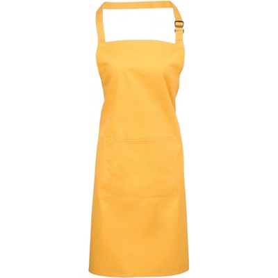 Premier Workwear Keprová pracovní zástěra s kapsou z kolekce Colours Collection slunečnicová Pantone 136C 72x86cm PW154