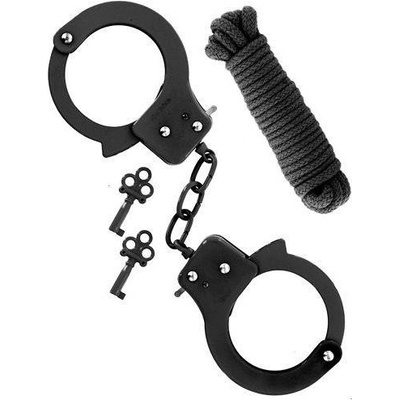 SEX EXTRA METAL CUFFS LOVE ROPE BLACK