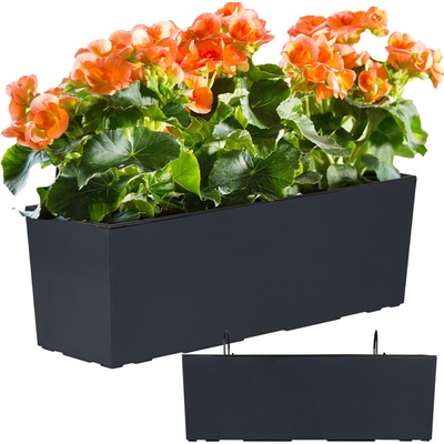 Prosperplast DUC600W-S433 Závěsný samozavlažovací truhlík s vložkou - URBI CASE W antracit 60 cm