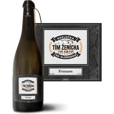 Sablio Rozlúčka so slobodou Tím ženícha Prosecco biele suché šumivé víno 10,5 % 0,75 l (holá fľaša)