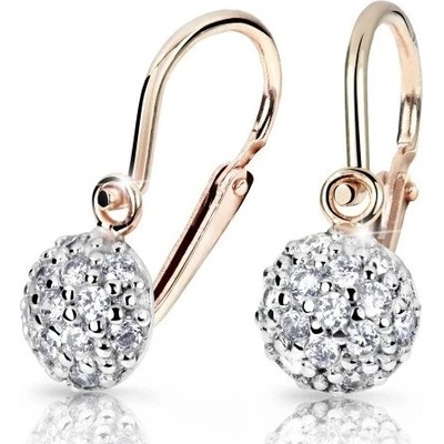 Cutie Diamonds Luxusné detské bicolor náušnice zo zlata s briliantmi DC2747-10-00-X-4