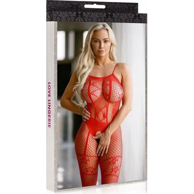 BSL Lingerie Pančuchové body BOSYSTOCKING červená