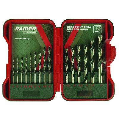 Свредла за дърво 15бр. ø3-10mm к-т (157791)