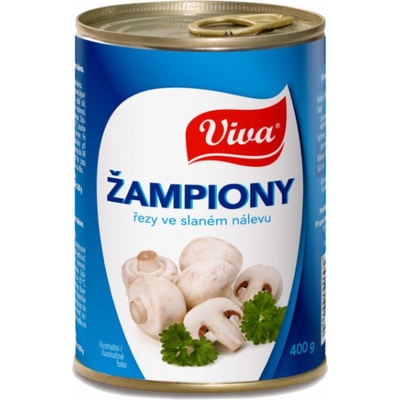 VIVA Žampiony řezy ve slaném nálevu 400 g – Zbozi.Blesk.cz