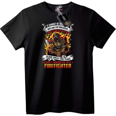 NOONEBRAND Тениска Гордост на огнеборец - 6XL, Black