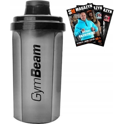 GymBeam Šejker čierny Transparent Black 700 ml - 700 ml