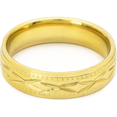 Bruno Prsten s rýhováním GOLD S4384