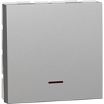 Schneider Electric SE Двуполюсен ключ 32А с индикатор 2 мод. цвят Алуминий Unica - NU323230S (NU323230S)