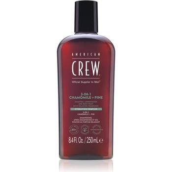 American Crew 3 in 1 Chamimile + Pine 3 в 1 шампоан, балсам и душ гел за мъже 250ml