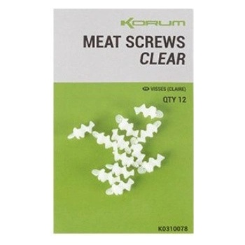 Korum Vrtáčik Meat Screws Clear 12ks