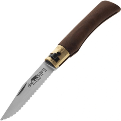 OLD BEAR S - STAINLESS STEEL, WALNUT HANDLE, SERRATED BLADE 9337/17_LN