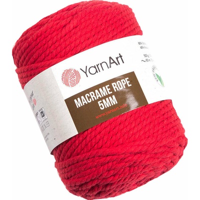 YARNART Macrame Rope 5 mm 85 m 773 Red юта (Macrame Rope 5 mm 773)