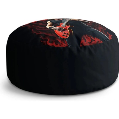 Sablio Taburet Circle ACDC Kytarista: 38x48 cm