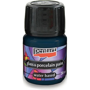 Pentart Farba na sklo a porcelán 30 ml tyrkysová-modrá