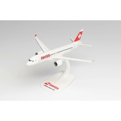 Herpa Airbus A220 300 Swiss International Air Lines 2010s Colors Snap Fit 1:200