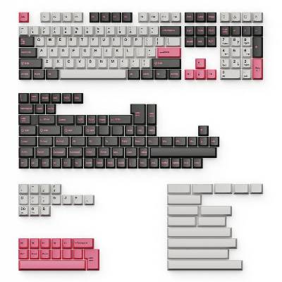 Капачки за механична клавиатура Keychron Cherry Profile Double - Shot PBT Full Set 219 Keycaps - Dolch Pink (KEYCHRON-ACC-PBT-15)