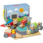Melissa & Doug Дървен конструктор Melissa & Doug Blockables - Превозни средства, 54 части (6074902)