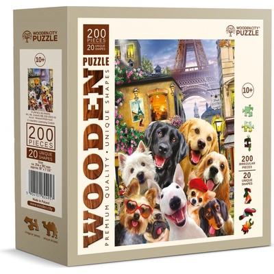 WOODEN CITY Dřevěné Štěňata v Paříži 2v1 EKO 200 dielov