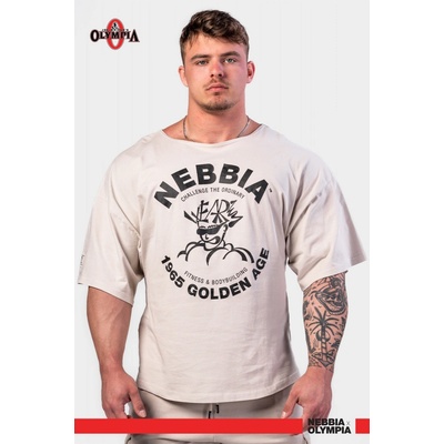 Nebbia Washed bavlnený rag top GOLDEN AGE 788 šedá