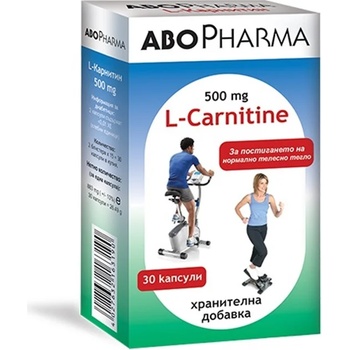 Abo Pharma L-Carnitine, 500 mg, 30 капсули, Abo Pharma (10019392)