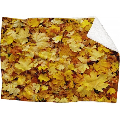 Impar fleece deka Listí Podšití beránkem ANO 150x120