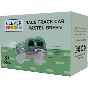 CLEVERCLIXX Pretekárske auto pastelovo zelené