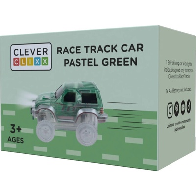 CLEVERCLIXX Pretekárske auto pastelovo zelené