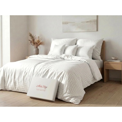 Áčko Mako damašek obliečky PALMA White 2x 70x90 140x200