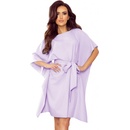 Numoco elegantné šaty s opaskem 287-8 fialová
