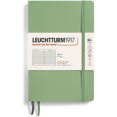 Leuchtturm1917 Тефтер Leuchtturm1917 Paperback - B6+, светлозелен, линиран, меки корици (363933)