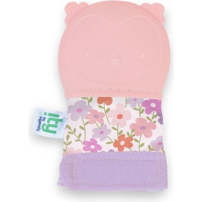 Ingenuity kousátko s rukavičkou sovička Nally růžová bez BPA