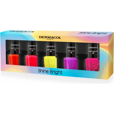 DERMACOL Sada neonových laků na nehty 2026 5 x 5 ml