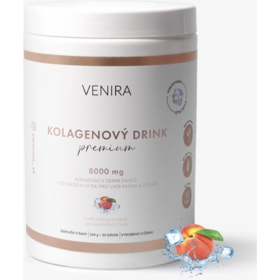 Venira Premium kolagenový drink pro vlasy, nehty a pleť 324 g limitovaná letní edice, ledový broskvový čaj