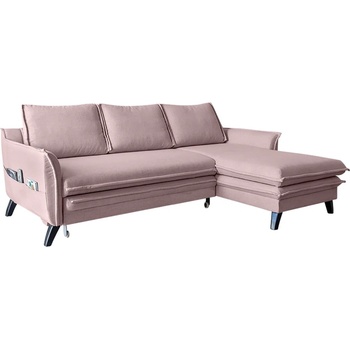 Miuform Прахово розов ъглов разтегателен диван, десен ъгъл Charming Charlie - Miuform (Charming Charlie 2QL-LCBKR lin10)