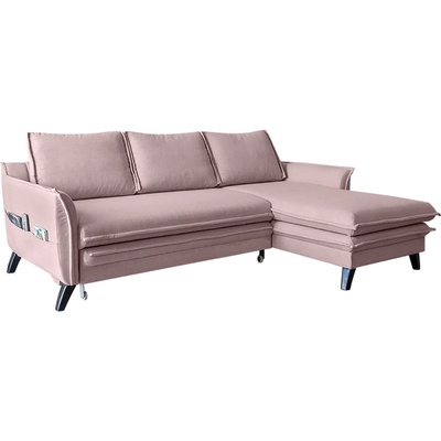 Miuform Прахово розов ъглов разтегателен диван, десен ъгъл Charming Charlie - Miuform (Charming Charlie 2QL-LCBKR lin10)