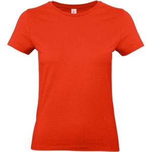 B&C Collection B&C 190 / Дамска тениска от плътен памук - огненочервена S (01004Tu3501)