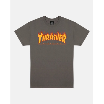 Thrasher triko Thrasher Flame Logo charcoal gray 2025