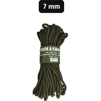 MIL-TEC Šňůra COMMANDO pomocná 7mm / 15m ZELENÁ