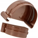 Bryza Čelná strana žľabu pravá plast Ø 125 mm RAL 8017 hnedá