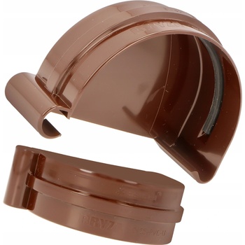 Bryza Čelná strana žľabu pravá plast Ø 125 mm RAL 8017 hnedá