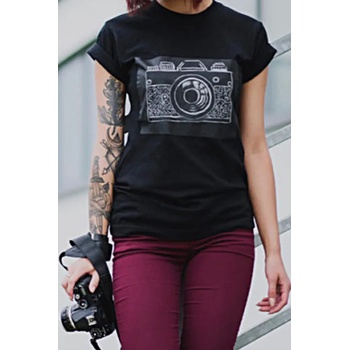 Image 1 of Дизайнерска тениска за писане с тебешири, дамска, черна