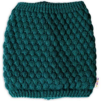 BABY NELLYS Pletený nákrčník komínok zelená